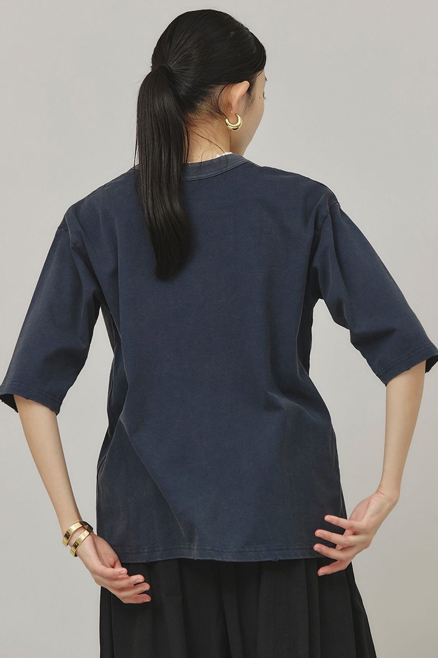 【カレンソロジー/Curensology】の【UNIVERSAL OVERALL】別注ショートスリーブTシャツ 人気、トレンドファッション・服の通販 founy(ファニー) 　ファッション　Fashion　レディースファッション　Fashion for Women　トップス・カットソー　Cut & Sew Tops　シャツ・ブラウス・オフィスカジュアル　Elegant Blouses & Button-Ups　ロングTシャツ・Tシャツ　Longline T-Shirts & Tees　カットソー・ベーシックTシャツ　Cut-and-Sewn Tops / Stretch Tees & Basics　クラッシュ　Distressed, Crashed Style　ショート　Short, Short Length　スペシャル　Special, Limited Edition　スリーブ　Sleeve, Long Sleeve / Short Sleeve　バランス　Balance, Style Balance　別注　Limited Edition, Custom Order　other-4|ID: prp329100004898825 ipo3291000000036649962