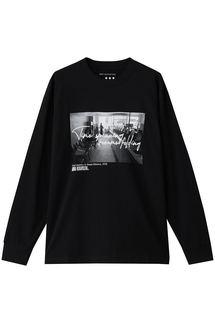 【スリー ドッツ/three dots】の【UNISEX】 アニバーサリー ロングスリーブT インテリア・キッズ・メンズ・レディースファッション・服の通販 founy(ファニー) 　ファッション　Fashion　レディースファッション　Fashion for Women　トップス・カットソー　Cut & Sew Tops　シャツ・ブラウス・オフィスカジュアル　Elegant Blouses & Button-Ups　ロングTシャツ・Tシャツ　Longline T-Shirts & Tees　カットソー・ベーシックTシャツ　Cut-and-Sewn Tops / Stretch Tees & Basics　ユニセックス　Unisex, Genderless　スリーブ　Sleeve, Long Sleeve / Short Sleeve　フロント　Front, Front Design　プリント　Print, Printed Pattern　ベーシック　Basic, Essential　モノトーン　Monotone, Black and White　ロング　Long, Long-Length　ヴィンテージ　Vintage Style　B.COINLAUNDRY|ID: prp329100004898841 ipo3291000000036650123
