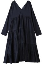 【マーレット/MERLETTE】の【日本限定】ACAPULCO アシンメトリープリーツ Vネックティアードドレス ネイビー|ID: prp329100004898843 ipo3291000000036650135