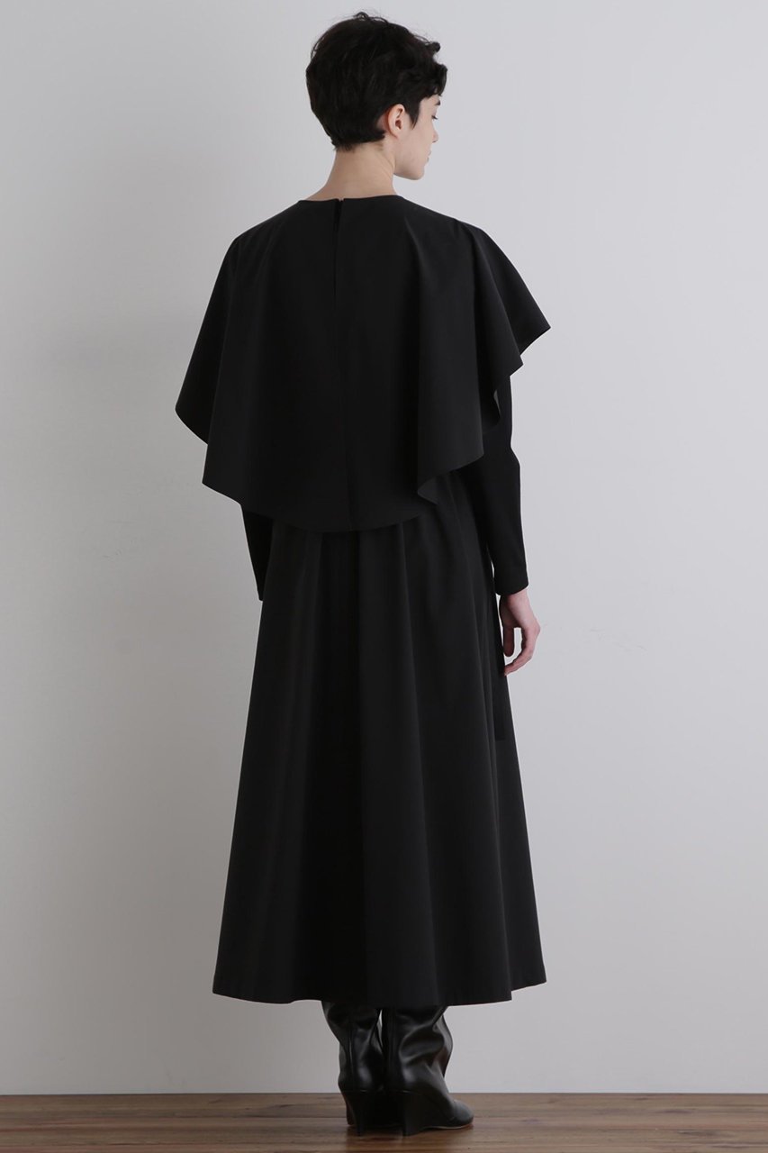 【ル フィル/LE PHIL】のSOLOTEXブロードケープワンピース 人気、トレンドファッション・服の通販 founy(ファニー) 　ファッション　Fashion　レディースファッション　Fashion for Women　ワンピース　Dresses　チュニック　Tunic Tops & Dresses　チュニック　Tunic, Long Top　ドローストリング　Drawstring, Pull Cord　ビッグ　Big, Oversized　ブロード　Broadcloth, Fine Cotton　ロング　Long, Long-Length　エレガント 上品　Elegant　other-5|ID: prp329100004898861 ipo3291000000036650390