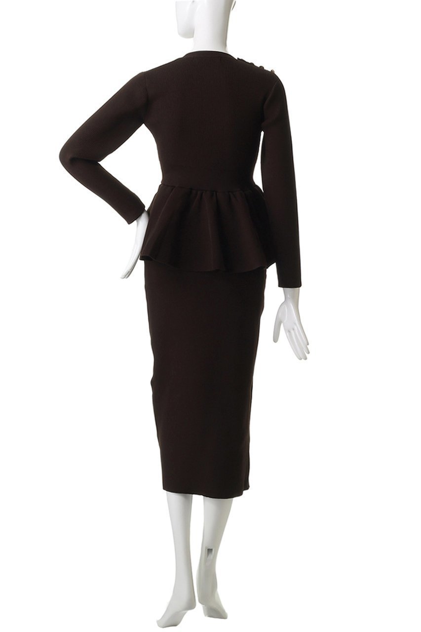 【コルコバード/CORCOVADO】のペプラムニットドレス 人気、トレンドファッション・服の通販 founy(ファニー) 　ファッション　Fashion　レディースファッション　Fashion for Women　ワンピース　Dresses　フォーマル・パーティードレス・結婚式用ドレス　Elegant & Casual Dresses　チュニック　Tunic Tops & Dresses　おすすめ　Recommended / Our Picks　シンプル　Simple, Minimal　チュニック　Tunic, Long Top　ドレス　Dress, One-Piece　フォルム　Silhouette, Form　ペプラム　Peplum, Flared Hem　軽量　Lightweight, Ultra Light　other-4|ID: prp329100004898862 ipo3291000000036650399