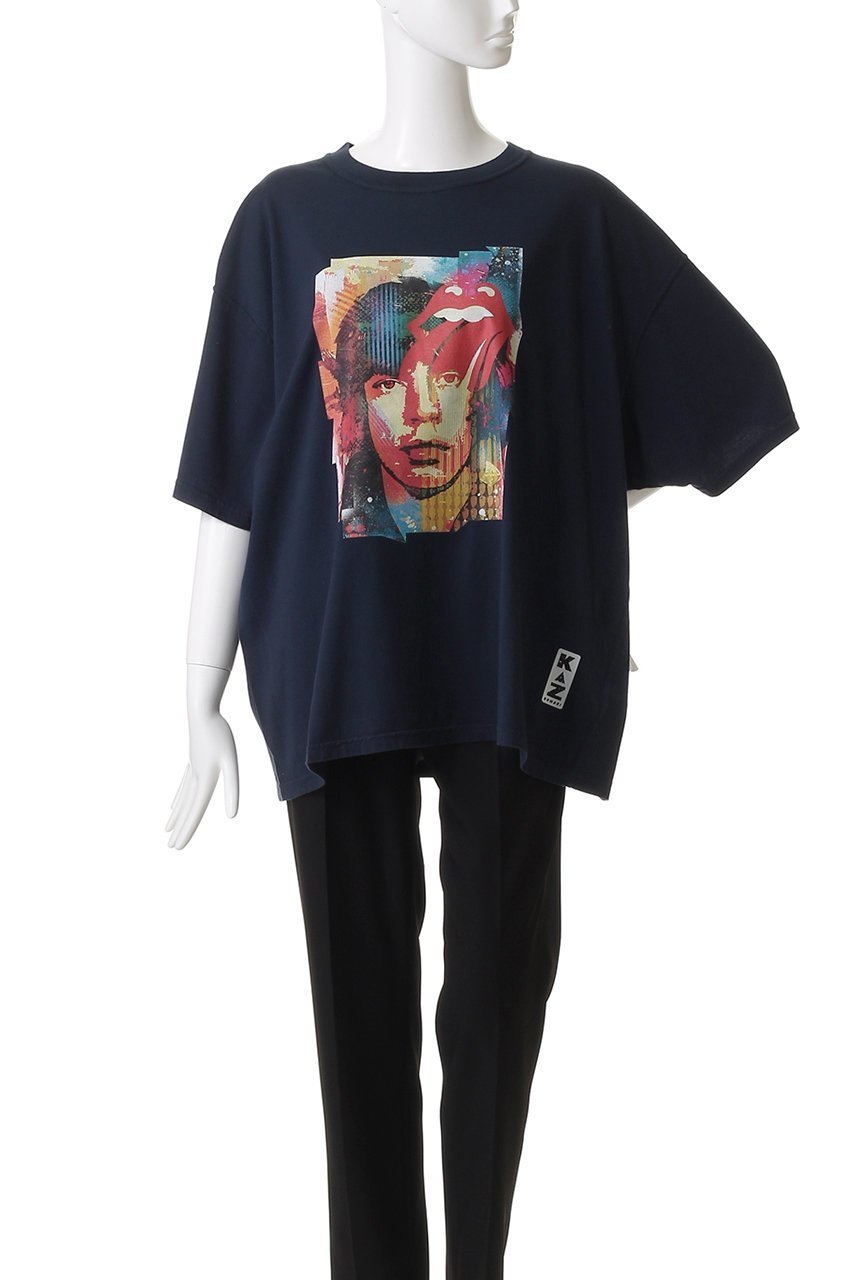【キャサリンハムネット/KATHARINE HAMNETT LONDON】の【UNISEX】ミック・ジャガーbyカズオオモリ コラボレーションTシャツ 人気、トレンドファッション・服の通販 founy(ファニー) ファッション Fashion レディースファッション Fashion for Women トップス・カットソー Cut & Sew Tops シャツ・ブラウス・オフィスカジュアル Elegant Blouses & Button-Ups ロングTシャツ・Tシャツ Longline T-Shirts & Tees カットソー・ベーシックTシャツ Cut-and-Sewn Tops / Stretch Tees & Basics ユニセックス Unisex, Genderless ショート Short, Short Length スリーブ Sleeve, Long Sleeve / Short Sleeve ワイド Wide, Wide Fit other-2|ID: prp329100004898868 ipo3291000000036650448