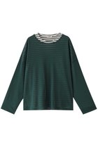 【オブラダ/Oblada】のシアーレイヤー ロングTシャツ 人気、トレンドファッション・服の通販 founy(ファニー) ファッション Fashion レディースファッション Fashion for Women トップス・カットソー Cut & Sew Tops シャツ・ブラウス・オフィスカジュアル Elegant Blouses & Button-Ups ロングTシャツ・Tシャツ Longline T-Shirts & Tees カットソー・ベーシックTシャツ Cut-and-Sewn Tops / Stretch Tees & Basics インナー Innerwear シアー Sheer, See-Through シンプル Simple, Minimal スリーブ Sleeve, Long Sleeve / Short Sleeve トレンド Trend, Trending Now ボーダー Border, Stripe ロング Long, Long-Length エレガント 上品 Elegant thumbnail グリーン|ID: prp329100004898884 ipo3291000000036650590