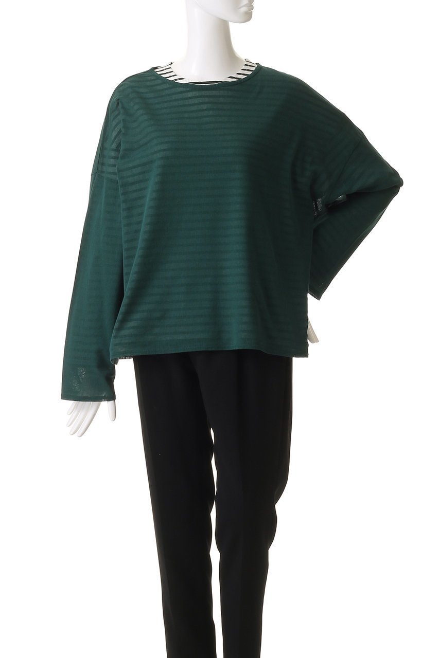 【オブラダ/Oblada】のシアーレイヤー ロングTシャツ 人気、トレンドファッション・服の通販 founy(ファニー) ファッション Fashion レディースファッション Fashion for Women トップス・カットソー Cut & Sew Tops シャツ・ブラウス・オフィスカジュアル Elegant Blouses & Button-Ups ロングTシャツ・Tシャツ Longline T-Shirts & Tees カットソー・ベーシックTシャツ Cut-and-Sewn Tops / Stretch Tees & Basics インナー Innerwear シアー Sheer, See-Through シンプル Simple, Minimal スリーブ Sleeve, Long Sleeve / Short Sleeve トレンド Trend, Trending Now ボーダー Border, Stripe ロング Long, Long-Length エレガント 上品 Elegant other-2|ID: prp329100004898884 ipo3291000000036650591