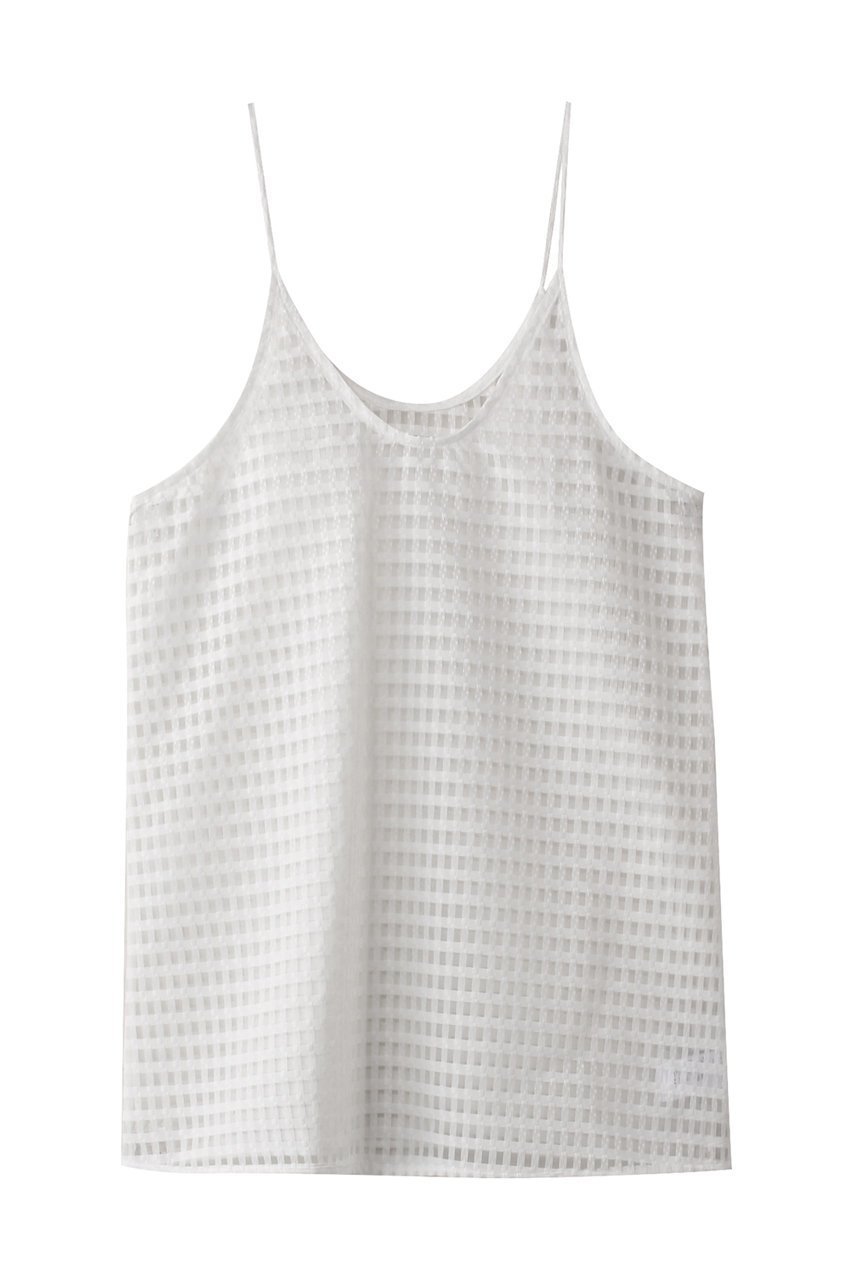 【ガリャルダガランテ/GALLARDAGALANTE】のシースルーチェックキャミ インテリア・キッズ・メンズ・レディースファッション・服の通販 founy(ファニー) 　ファッション　Fashion　レディースファッション　Fashion for Women　トップス・カットソー　Cut & Sew Tops　キャミソール&ノースリーブ　Camisoles & Sleeveless Tops　シャツ・ブラウス・オフィスカジュアル　Elegant Blouses & Button-Ups　ロングTシャツ・Tシャツ　Longline T-Shirts & Tees　カットソー・ベーシックTシャツ　Cut-and-Sewn Tops / Stretch Tees & Basics　キャミソール　Camisole, Spaghetti Strap Top　ギンガム　Gingham, Gingham Fabric　シアー　Sheer, See-Through　タンク　Tank Top, Sleeveless Top　チェック　Check, Plaid, Tartan　ラップ　Wrap, Wrap Design　ホワイト|ID: prp329100004898889 ipo3291000000036650649