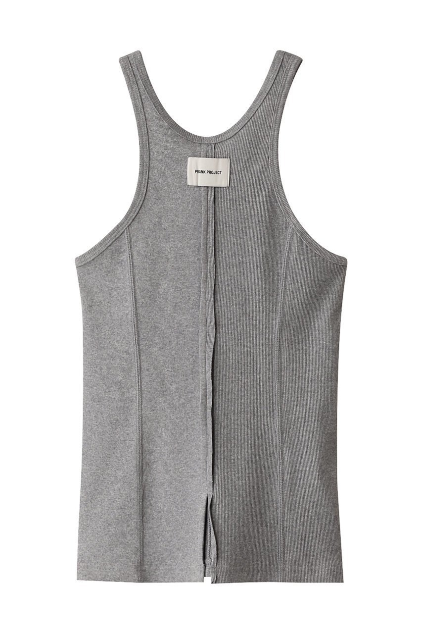 【プランク プロジェクト/PRANK PROJECT】のスウィッチリブ2WAYタンク / Switch Rib 2WAY Tank インテリア・キッズ・メンズ・レディースファッション・服の通販 founy(ファニー) 　ファッション　Fashion　レディースファッション　Fashion for Women　トップス・カットソー　Cut & Sew Tops　キャミソール&ノースリーブ　Camisoles & Sleeveless Tops　シャツ・ブラウス・オフィスカジュアル　Elegant Blouses & Button-Ups　ロングTシャツ・Tシャツ　Longline T-Shirts & Tees　カットソー・ベーシックTシャツ　Cut-and-Sewn Tops / Stretch Tees & Basics　アメリカン　American Style　インナー　Innerwear　キャミソール　Camisole, Spaghetti Strap Top　コンビ　Combo, Combination Style　スリーブ　Sleeve, Long Sleeve / Short Sleeve　タンク　Tank Top, Sleeveless Top　フロント　Front, Front Design　ロング　Long, Long-Length　夏　Summer　GRY(グレー)|ID: prp329100004898891 ipo3291000000036650663