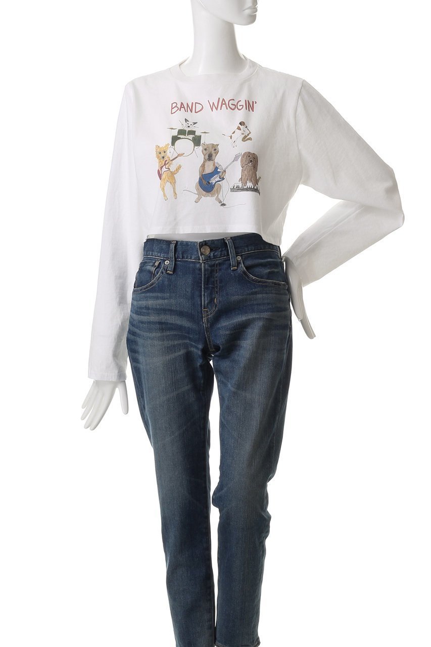 【ウィムガゼット/Whim Gazette】の【Unfortunate Portrait】Band Waggin L/S T 人気、トレンドファッション・服の通販 founy(ファニー) ファッション Fashion レディースファッション Fashion for Women トップス・カットソー Cut & Sew Tops シャツ・ブラウス・オフィスカジュアル Elegant Blouses & Button-Ups ロングTシャツ・Tシャツ Longline T-Shirts & Tees カットソー・ベーシックTシャツ Cut-and-Sewn Tops / Stretch Tees & Basics イラスト Illustration スリーブ Sleeve, Long Sleeve / Short Sleeve デニム Denim, Jeans Material プリント Print, Printed Pattern リラックス Relax, Relaxed Fit ロング Long, Long-Length 長袖 Long Sleeve, Full Sleeve other-2|ID: prp329100004898893 ipo3291000000036650684