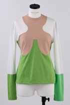 【ナゴンスタンス/nagonstans】のBicolor天竺 カットワークロンT/Tシャツ 人気、トレンドファッション・服の通販 founy(ファニー) ファッション Fashion レディースファッション Fashion for Women トップス・カットソー Cut & Sew Tops シャツ・ブラウス・オフィスカジュアル Elegant Blouses & Button-Ups ロングTシャツ・Tシャツ Longline T-Shirts & Tees カットソー・ベーシックTシャツ Cut-and-Sewn Tops / Stretch Tees & Basics カットソー Cut and Sewn Top スリーブ Sleeve, Long Sleeve / Short Sleeve ドッキング Docking, Mixed Material ロング Long, Long-Length ワーク Workwear, Utility Style thumbnail Sand|ID: prp329100004898906 ipo3291000000036650799
