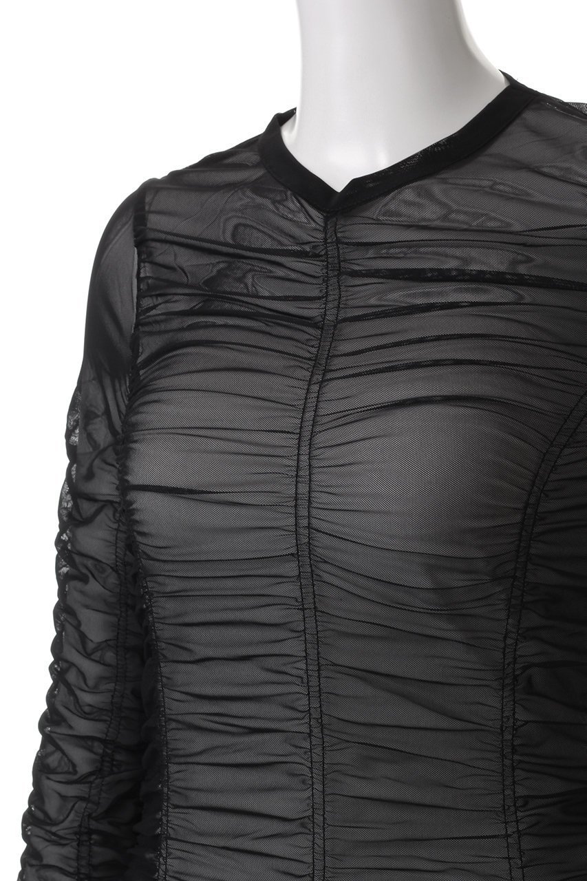 【メゾンスペシャル/MAISON SPECIAL】のシースルシャーリングトップ 人気、トレンドファッション・服の通販 founy(ファニー) 　ファッション　Fashion　レディースファッション　Fashion for Women　トップス・カットソー　Cut & Sew Tops　シャツ・ブラウス・オフィスカジュアル　Elegant Blouses & Button-Ups　ロングTシャツ・Tシャツ　Longline T-Shirts & Tees　カットソー・ベーシックTシャツ　Cut-and-Sewn Tops / Stretch Tees & Basics　コンパクト　Compact, Small Size　シャーリング　Shirring, Ruched　スリーブ　Sleeve, Long Sleeve / Short Sleeve　ビスチェ　Bustier, Corset Top　ファブリック　Fabric, Textile　ロング　Long, Long-Length　other-5|ID: prp329100004898912 ipo3291000000036650863