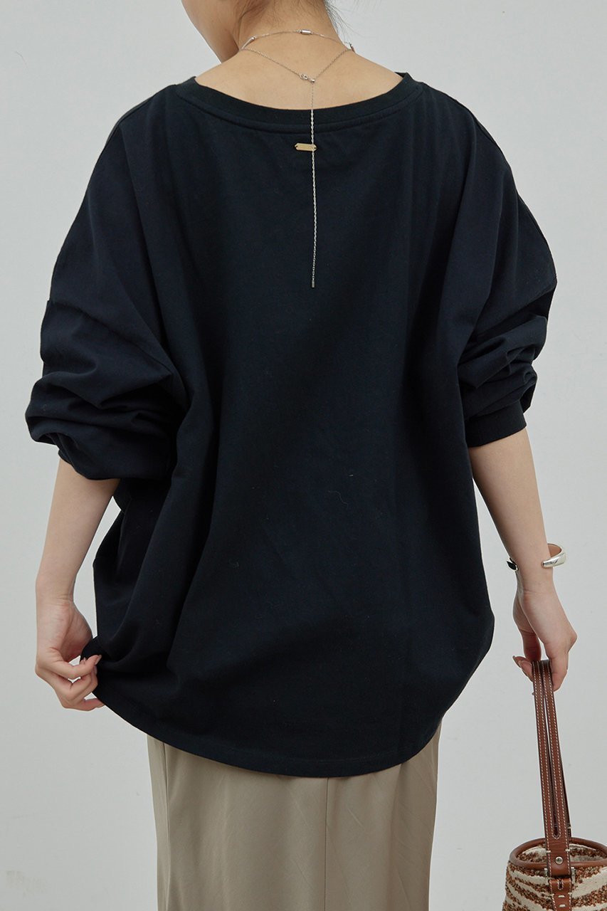 【ガリャルダガランテ/GALLARDAGALANTE】のオーバーロンT 人気、トレンドファッション・服の通販 founy(ファニー) 　ファッション　Fashion　レディースファッション　Fashion for Women　トップス・カットソー　Cut & Sew Tops　シャツ・ブラウス・オフィスカジュアル　Elegant Blouses & Button-Ups　ロングTシャツ・Tシャツ　Longline T-Shirts & Tees　カットソー・ベーシックTシャツ　Cut-and-Sewn Tops / Stretch Tees & Basics　おすすめ　Recommended / Our Picks　スリーブ　Sleeve, Long Sleeve / Short Sleeve　ベーシック　Basic, Essential　ラウンド　Round, Round Neck　ロング　Long, Long-Length　other-8|ID: prp329100004898925 ipo3291000000036650971