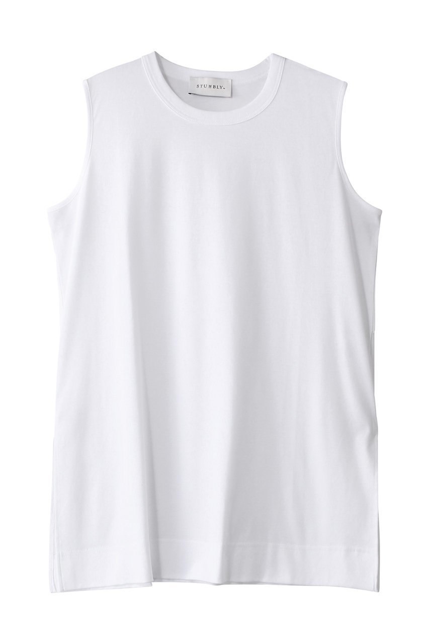 【ヒューエルミュージアム/hueLe Museum】の【STUMBLY】Semi Long Tank インテリア・キッズ・メンズ・レディースファッション・服の通販 founy(ファニー) 　ファッション　Fashion　レディースファッション　Fashion for Women　トップス・カットソー　Cut & Sew Tops　キャミソール&ノースリーブ　Camisoles & Sleeveless Tops　シャツ・ブラウス・オフィスカジュアル　Elegant Blouses & Button-Ups　ロングTシャツ・Tシャツ　Longline T-Shirts & Tees　カットソー・ベーシックTシャツ　Cut-and-Sewn Tops / Stretch Tees & Basics　おすすめ　Recommended / Our Picks　インナー　Innerwear　キャミソール　Camisole, Spaghetti Strap Top　シンプル　Simple, Minimal　タンク　Tank Top, Sleeveless Top　夏　Summer　春　Spring　S/S・春夏　SS, Spring/Summer, Warm Season　ホワイト|ID: prp329100004898926 ipo3291000000036650974