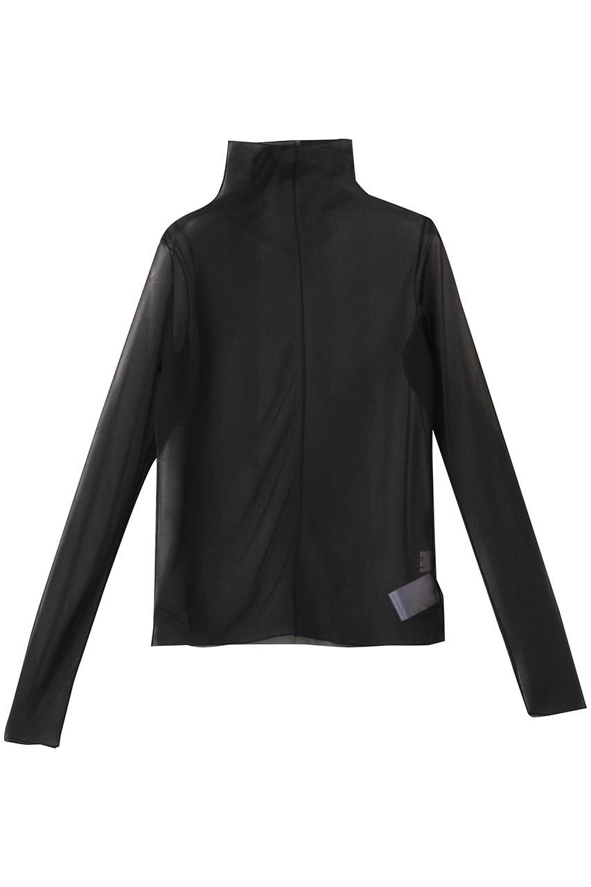 【プルミエ アロンディスモン/1er Arrondissement】のシアーハイネックカットソー インテリア・キッズ・メンズ・レディースファッション・服の通販 founy(ファニー) 　ファッション　Fashion　レディースファッション　Fashion for Women　トップス・カットソー　Cut & Sew Tops　シャツ・ブラウス・オフィスカジュアル　Elegant Blouses & Button-Ups　ロングTシャツ・Tシャツ　Longline T-Shirts & Tees　カットソー・ベーシックTシャツ　Cut-and-Sewn Tops / Stretch Tees & Basics　インナー　Innerwear　カットソー　Cut and Sewn Top　キャミ　Camisole, Cami Top　スリーブ　Sleeve, Long Sleeve / Short Sleeve　トレンド　Trend, Trending Now　ビスチェ　Bustier, Corset Top　フィット　Fit, Slim Fit　ロング　Long, Long-Length　ブラック|ID: prp329100004898933 ipo3291000000036651047