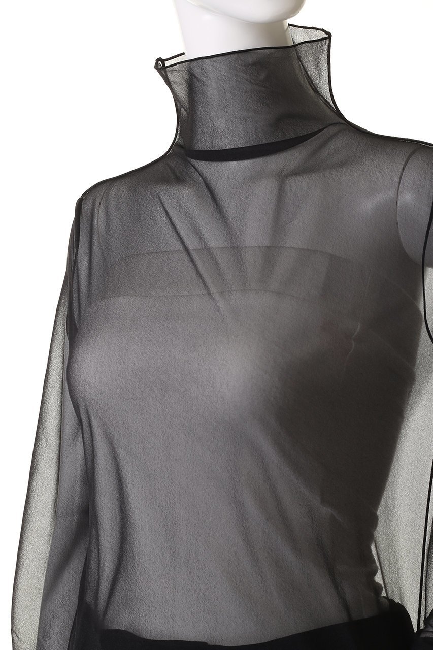 【プルミエ アロンディスモン/1er Arrondissement】のシアーハイネックカットソー 人気、トレンドファッション・服の通販 founy(ファニー) 　ファッション　Fashion　レディースファッション　Fashion for Women　トップス・カットソー　Cut & Sew Tops　シャツ・ブラウス・オフィスカジュアル　Elegant Blouses & Button-Ups　ロングTシャツ・Tシャツ　Longline T-Shirts & Tees　カットソー・ベーシックTシャツ　Cut-and-Sewn Tops / Stretch Tees & Basics　インナー　Innerwear　カットソー　Cut and Sewn Top　キャミ　Camisole, Cami Top　スリーブ　Sleeve, Long Sleeve / Short Sleeve　トレンド　Trend, Trending Now　ビスチェ　Bustier, Corset Top　フィット　Fit, Slim Fit　ロング　Long, Long-Length　other-5|ID: prp329100004898933 ipo3291000000036651051