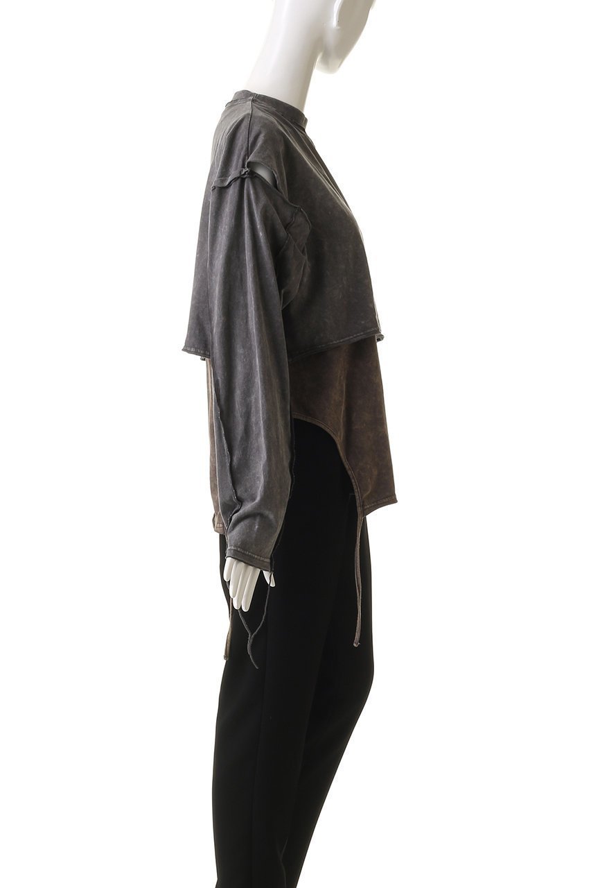 【プランク プロジェクト/PRANK PROJECT】のレイヤードロングスリーブTEE / Layered Long Sleeve Tee 人気、トレンドファッション・服の通販 founy(ファニー) 　ファッション　Fashion　レディースファッション　Fashion for Women　トップス・カットソー　Cut & Sew Tops　シャツ・ブラウス・オフィスカジュアル　Elegant Blouses & Button-Ups　ロングTシャツ・Tシャツ　Longline T-Shirts & Tees　カットソー・ベーシックTシャツ　Cut-and-Sewn Tops / Stretch Tees & Basics　おすすめ　Recommended / Our Picks　カットソー　Cut and Sewn Top　スリーブ　Sleeve, Long Sleeve / Short Sleeve　ノースリーブ　Sleeveless, No-Sleeve　ブリーチ　Bleach, Washed Finish　ロング　Long, Long-Length　ワイド　Wide, Wide Fit　other-3|ID: prp329100004898937 ipo3291000000036651100