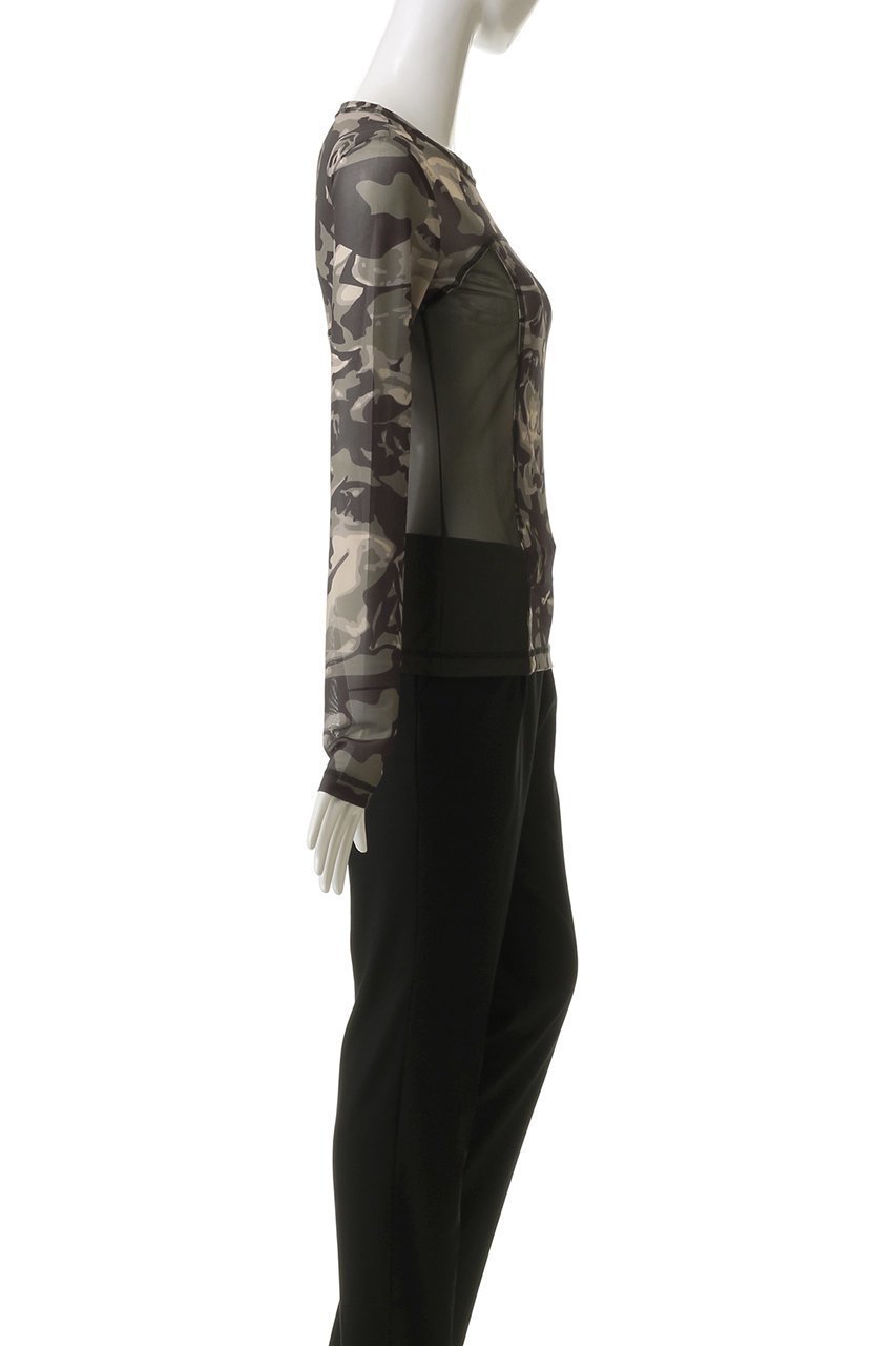 【メゾンスペシャル/MAISON SPECIAL】のCamouflage Mesh Fabric Inner Tops/カモフラージュメッシュインナー 人気、トレンドファッション・服の通販 founy(ファニー) 　ファッション　Fashion　レディースファッション　Fashion for Women　トップス・カットソー　Cut & Sew Tops　シャツ・ブラウス・オフィスカジュアル　Elegant Blouses & Button-Ups　ロングTシャツ・Tシャツ　Longline T-Shirts & Tees　カットソー・ベーシックTシャツ　Cut-and-Sewn Tops / Stretch Tees & Basics　インナー　Innerwear　シアー　Sheer, See-Through　スタイリッシュ　Stylish, Fashionable　スリーブ　Sleeve, Long Sleeve / Short Sleeve　ダメージ　Distressed, Destroyed　プリント　Print, Printed Pattern　ミリタリー　Military, Army Style　メッシュ　Mesh, Net Fabric　ロング　Long, Long-Length　おすすめ　Recommended / Our Picks　other-3|ID: prp329100004898944 ipo3291000000036651173