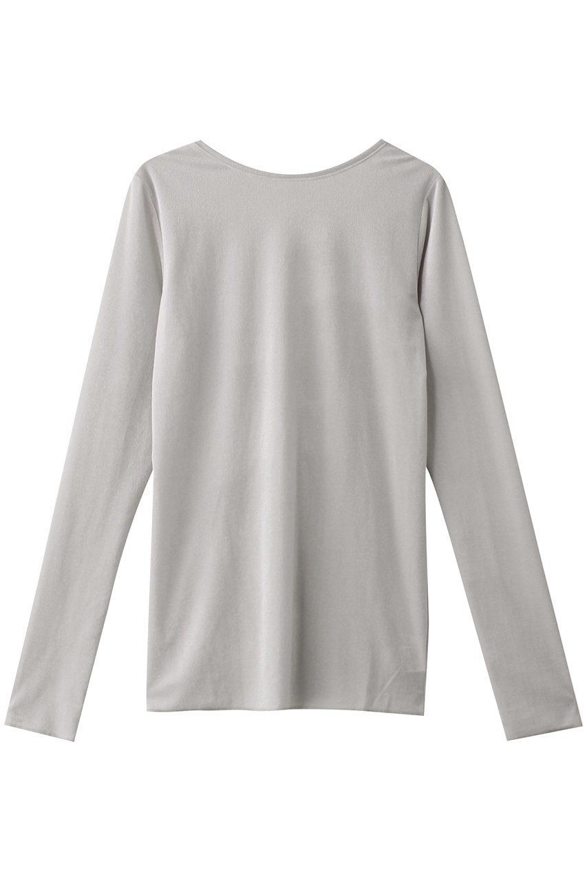 【ウィムガゼット/Whim Gazette】のシアーベロアバックシャンカットソー インテリア・キッズ・メンズ・レディースファッション・服の通販 founy(ファニー) 　ファッション　Fashion　レディースファッション　Fashion for Women　トップス・カットソー　Cut & Sew Tops　シャツ・ブラウス・オフィスカジュアル　Elegant Blouses & Button-Ups　ロングTシャツ・Tシャツ　Longline T-Shirts & Tees　カットソー・ベーシックTシャツ　Cut-and-Sewn Tops / Stretch Tees & Basics　ベロアトップス　Velour Tops / Velvet-Look Items　おすすめ　Recommended / Our Picks　カットソー　Cut and Sewn Top　キャミワンピース　Cami Dress, Slip Dress　シアー　Sheer, See-Through　ショート　Short, Short Length　シンプル　Simple, Minimal　スリーブ　Sleeve, Long Sleeve / Short Sleeve　ベロア　Velour, Soft Velvet　グレージュ|ID: prp329100004898958 ipo3291000000036651299