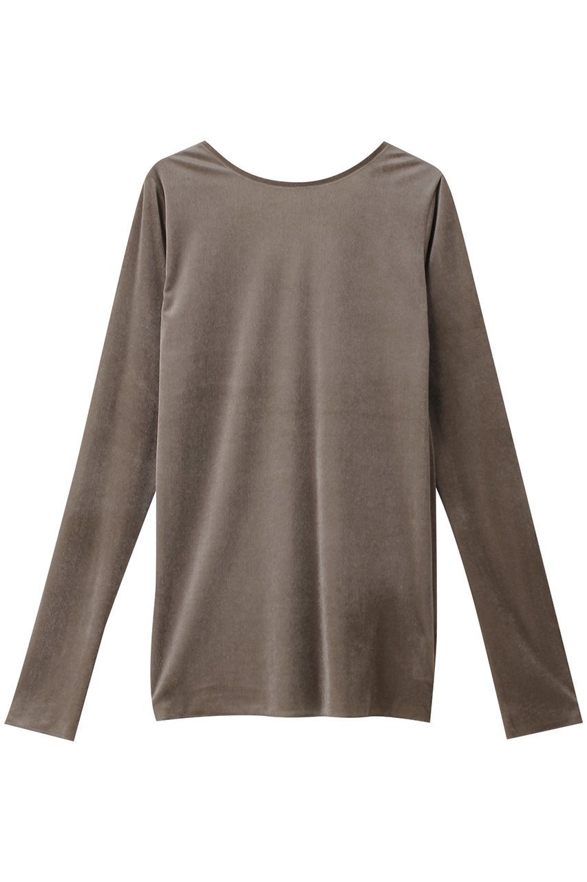 【ウィムガゼット/Whim Gazette】のシアーベロアバックシャンカットソー インテリア・キッズ・メンズ・レディースファッション・服の通販 founy(ファニー) 　ファッション　Fashion　レディースファッション　Fashion for Women　トップス・カットソー　Cut & Sew Tops　シャツ・ブラウス・オフィスカジュアル　Elegant Blouses & Button-Ups　ロングTシャツ・Tシャツ　Longline T-Shirts & Tees　カットソー・ベーシックTシャツ　Cut-and-Sewn Tops / Stretch Tees & Basics　ベロアトップス　Velour Tops / Velvet-Look Items　おすすめ　Recommended / Our Picks　カットソー　Cut and Sewn Top　キャミワンピース　Cami Dress, Slip Dress　シアー　Sheer, See-Through　ショート　Short, Short Length　シンプル　Simple, Minimal　スリーブ　Sleeve, Long Sleeve / Short Sleeve　ベロア　Velour, Soft Velvet　グレー|ID: prp329100004898958 ipo3291000000036651300