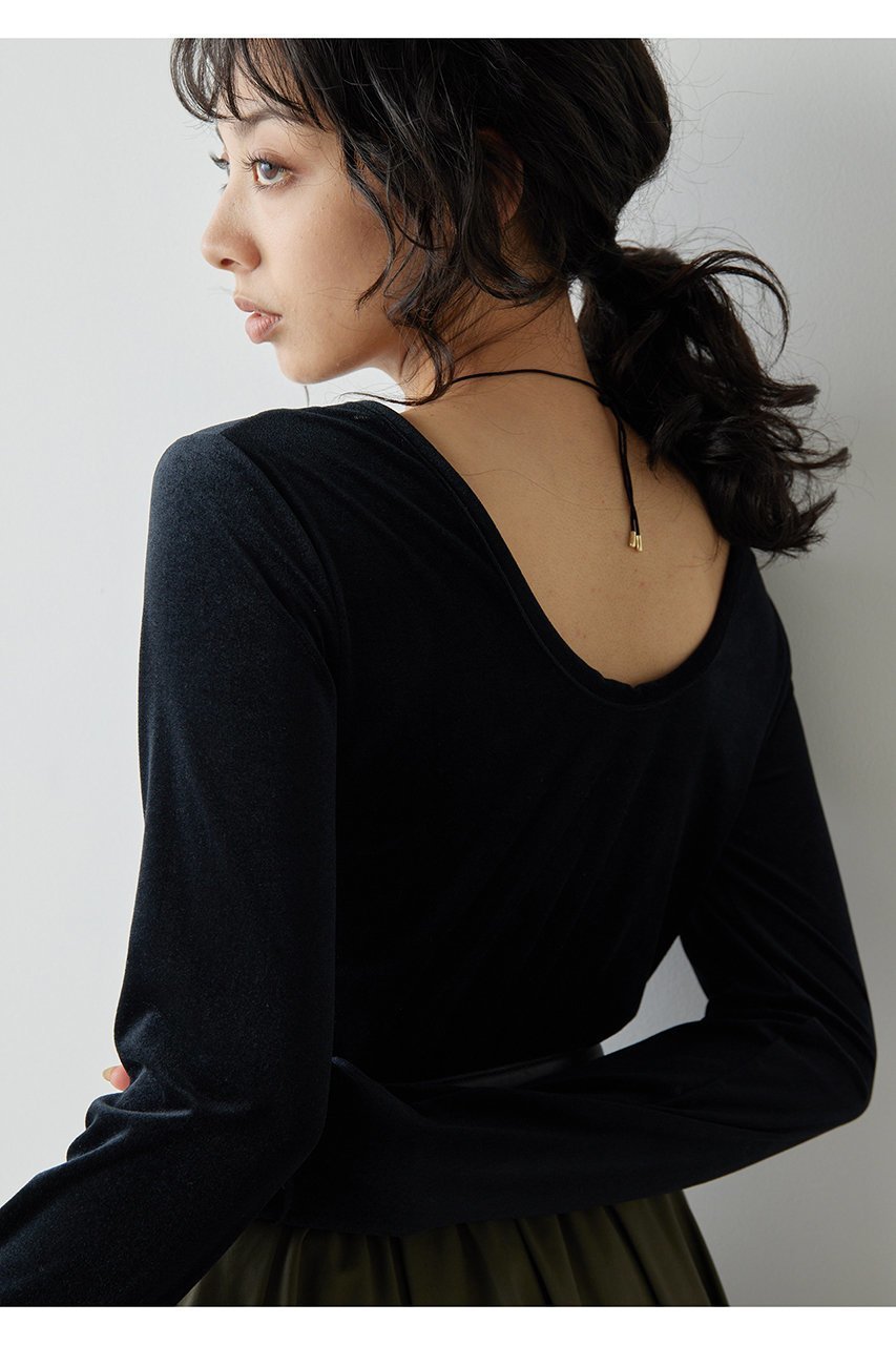 【ウィムガゼット/Whim Gazette】のシアーベロアバックシャンカットソー 人気、トレンドファッション・服の通販 founy(ファニー) 　ファッション　Fashion　レディースファッション　Fashion for Women　トップス・カットソー　Cut & Sew Tops　シャツ・ブラウス・オフィスカジュアル　Elegant Blouses & Button-Ups　ロングTシャツ・Tシャツ　Longline T-Shirts & Tees　カットソー・ベーシックTシャツ　Cut-and-Sewn Tops / Stretch Tees & Basics　ベロアトップス　Velour Tops / Velvet-Look Items　おすすめ　Recommended / Our Picks　カットソー　Cut and Sewn Top　キャミワンピース　Cami Dress, Slip Dress　シアー　Sheer, See-Through　ショート　Short, Short Length　シンプル　Simple, Minimal　スリーブ　Sleeve, Long Sleeve / Short Sleeve　ベロア　Velour, Soft Velvet　other-8|ID: prp329100004898958 ipo3291000000036651308