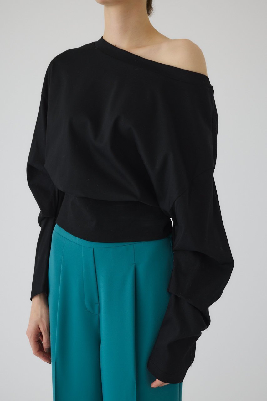 【リムアーク/RIM.ARK】のSleeve tuck cut tops/カットソー 人気、トレンドファッション・服の通販 founy(ファニー) 　ファッション　Fashion　レディースファッション　Fashion for Women　トップス・カットソー　Cut & Sew Tops　シャツ・ブラウス・オフィスカジュアル　Elegant Blouses & Button-Ups　ロングTシャツ・Tシャツ　Longline T-Shirts & Tees　カットソー・ベーシックTシャツ　Cut-and-Sewn Tops / Stretch Tees & Basics　おすすめ　Recommended / Our Picks　カットソー　Cut and Sewn Top　スリーブ　Sleeve, Long Sleeve / Short Sleeve　ロング　Long, Long-Length　other-3|ID: prp329100004898973 ipo3291000000036651444