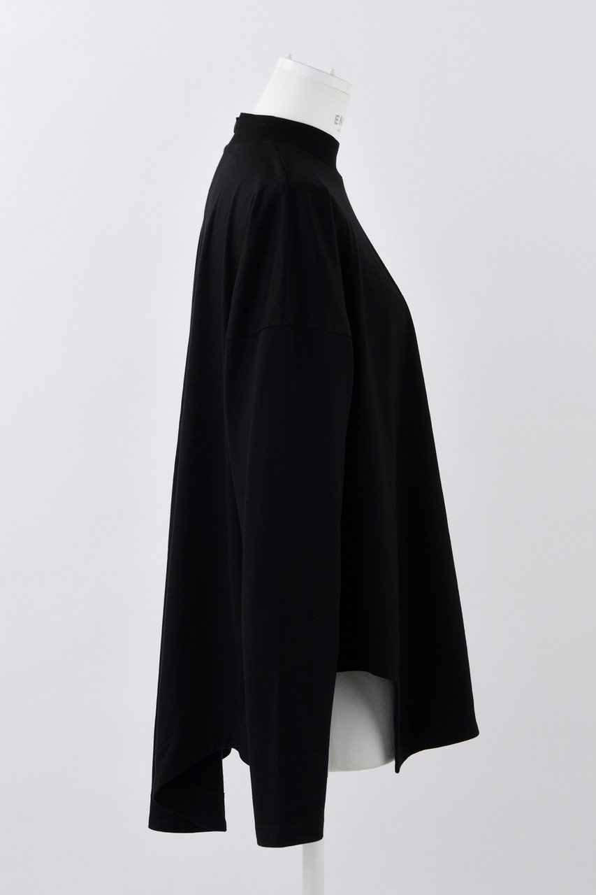 【エンフォルド/ENFOLD】のスビン天竺 ハイネックスリットP.O/プルオーバー 人気、トレンドファッション・服の通販 founy(ファニー) 　ファッション　Fashion　レディースファッション　Fashion for Women　トップス・カットソー　Cut & Sew Tops　シャツ・ブラウス・オフィスカジュアル　Elegant Blouses & Button-Ups　ロングTシャツ・Tシャツ　Longline T-Shirts & Tees　カジュアルプルオーバー・ニットトップス　Pullovers & Knit Tops / Casual Pullovers　カットソー・ベーシックTシャツ　Cut-and-Sewn Tops / Stretch Tees & Basics　インナー　Innerwear　エレガント 上品　Elegant　ジャケット　Jacket, Outerwear　スリット　Slit, Slit Detail　スリーブ　Sleeve, Long Sleeve / Short Sleeve　ハイネック　High Neck, Mock Neck　ルーズ　Loose, Oversized　ロング　Long, Long-Length　other-4|ID: prp329100004898983 ipo3291000000036651560