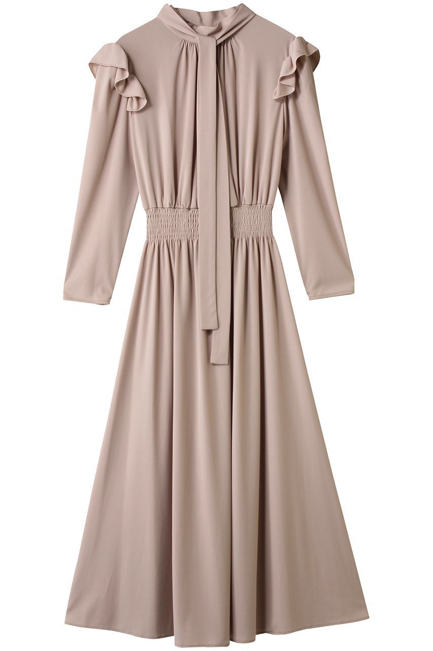 【コルコバード/CORCOVADO】のマイルドドライスムースボウタイドレス 人気、トレンドファッション・服の通販 founy(ファニー) 　ファッション　Fashion　レディースファッション　Fashion for Women　ワンピース　Dresses　フォーマル・パーティードレス・結婚式用ドレス　Elegant & Casual Dresses　チュニック　Tunic Tops & Dresses　なめらか　Smooth, Silky Texture　チュニック　Tunic, Long Top　ドレス　Dress, One-Piece　フリル　Frill, Ruffle　エレガント 上品　Elegant　 other-1|ID: prp329100004898992 ipo3291000000036651675