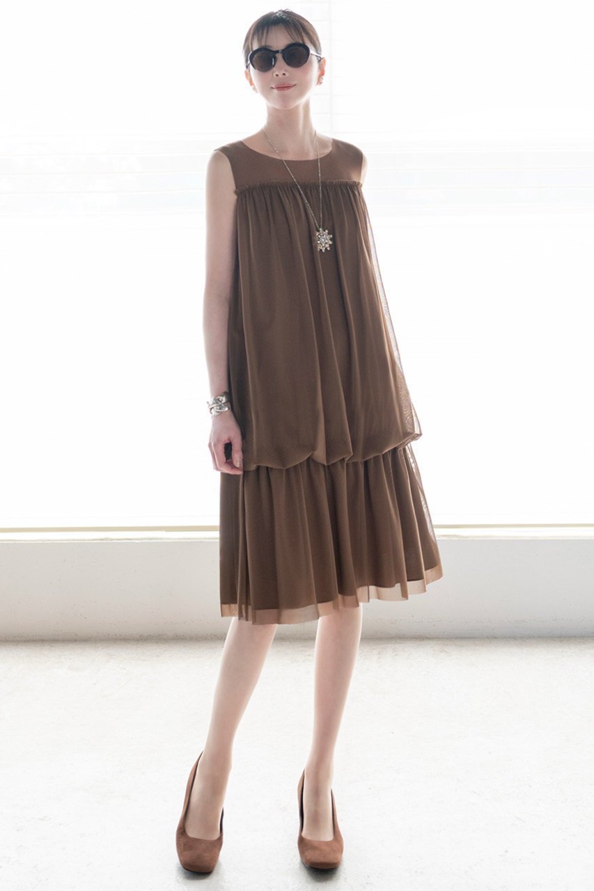 【デイジーリン/DAISY LIN】のDress “Fairy Tulle” 大人の最旬トレンドファッション＆コーディネート founy(ファウニー) 　ファッション　Fashion　レディースファッション　Fashion for Women　ワンピース　Dresses　フォーマル・パーティードレス・結婚式用ドレス　Elegant & Casual Dresses　チュニック　Tunic Tops & Dresses　なめらか　Smooth, Silky Texture　ウォッシャブル　Machine Washable　ストレッチ　Stretch, Stretchy Fabric　チュニック　Tunic, Long Top　デコルテ　Décolleté, Neckline　フリル　Frill, Ruffle　ブラウジング　Blouson Silhouette, Cinched Waist　リラックス　Relax, Relaxed Fit　旅行　Travel　other-5|ID: prp329100004898994 ipo3291000000037236985