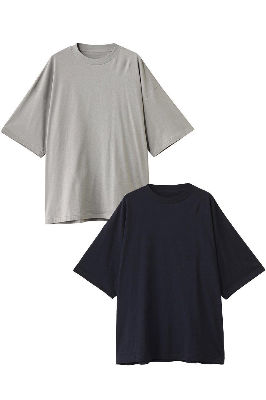 【エヌ.ハリウッド/N.HOOLYWOOD / MEN】の【MEN】【EXCHANGE SERVICE】2PACK Tシャツ インテリア・キッズ・メンズ・レディースファッション・服の通販 founy(ファニー) 　ファッション　Fashion　メンズファッション　Fashion for Men　トップス・カットソー　Cut & Sew Tops　メンズシャツ　Shirts　ショート　Short, Short Length　スリーブ　Sleeve, Long Sleeve / Short Sleeve　プレーン　Plain, Simple　人気　Popular, Best Seller　定番　Standard, Basic Item　グレー/ネイビー|ID: prp329100004898996 ipo3291000000036651704