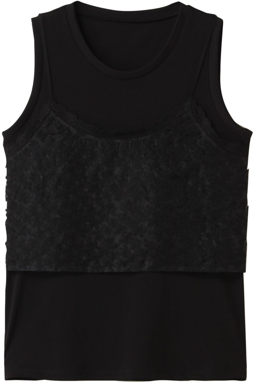 【デザイン ワークス/DESIGN WORKS】の【BEAUVET】レースキャミ&タンクセット インテリア・キッズ・メンズ・レディースファッション・服の通販 founy(ファニー) 　ファッション　Fashion　レディースファッション　Fashion for Women　トップス・カットソー　Cut & Sew Tops　キャミソール&ノースリーブ　Camisoles & Sleeveless Tops　シャツ・ブラウス・オフィスカジュアル　Elegant Blouses & Button-Ups　ロングTシャツ・Tシャツ　Longline T-Shirts & Tees　カットソー・ベーシックTシャツ　Cut-and-Sewn Tops / Stretch Tees & Basics　キャミソール　Camisole, Spaghetti Strap Top　シンプル　Simple, Minimal　タンク　Tank Top, Sleeveless Top　デニム　Denim, Jeans Material　ボトム　Bottoms, Lower Wear　レース　Lace, Lace Fabric　ワイド　Wide, Wide Fit　夏　Summer　春　Spring　S/S・春夏　SS, Spring/Summer, Warm Season　ブラック|ID: prp329100004899024 ipo3291000000036652471