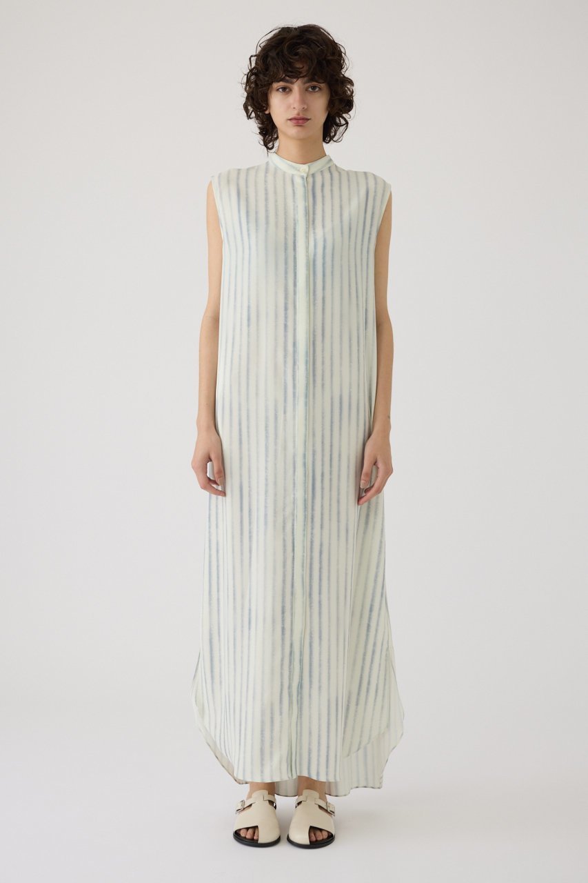 【リムアーク/RIM.ARK】のWave iron pattern OP/ワンピース 人気、トレンドファッション・服の通販 founy(ファニー) 　ファッション　Fashion　レディースファッション　Fashion for Women　ワンピース　Dresses　チュニック　Tunic Tops & Dresses　ストライプ　Stripe, Striped Pattern　チュニック　Tunic, Long Top　ノースリーブ　Sleeveless, No-Sleeve　プリント　Print, Printed Pattern　ロング　Long, Long-Length　 other-1|ID: prp329100004899033 ipo3291000000036652589