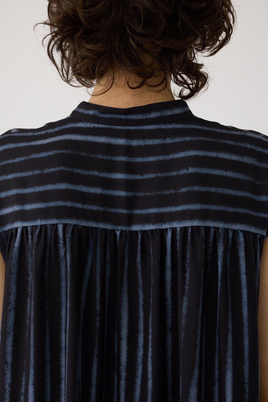 【リムアーク/RIM.ARK】のWave iron pattern OP/ワンピース 人気、トレンドファッション・服の通販 founy(ファニー) 　ファッション　Fashion　レディースファッション　Fashion for Women　ワンピース　Dresses　チュニック　Tunic Tops & Dresses　ストライプ　Stripe, Striped Pattern　チュニック　Tunic, Long Top　ノースリーブ　Sleeveless, No-Sleeve　プリント　Print, Printed Pattern　ロング　Long, Long-Length　other-5|ID: prp329100004899033 ipo3291000000036652595