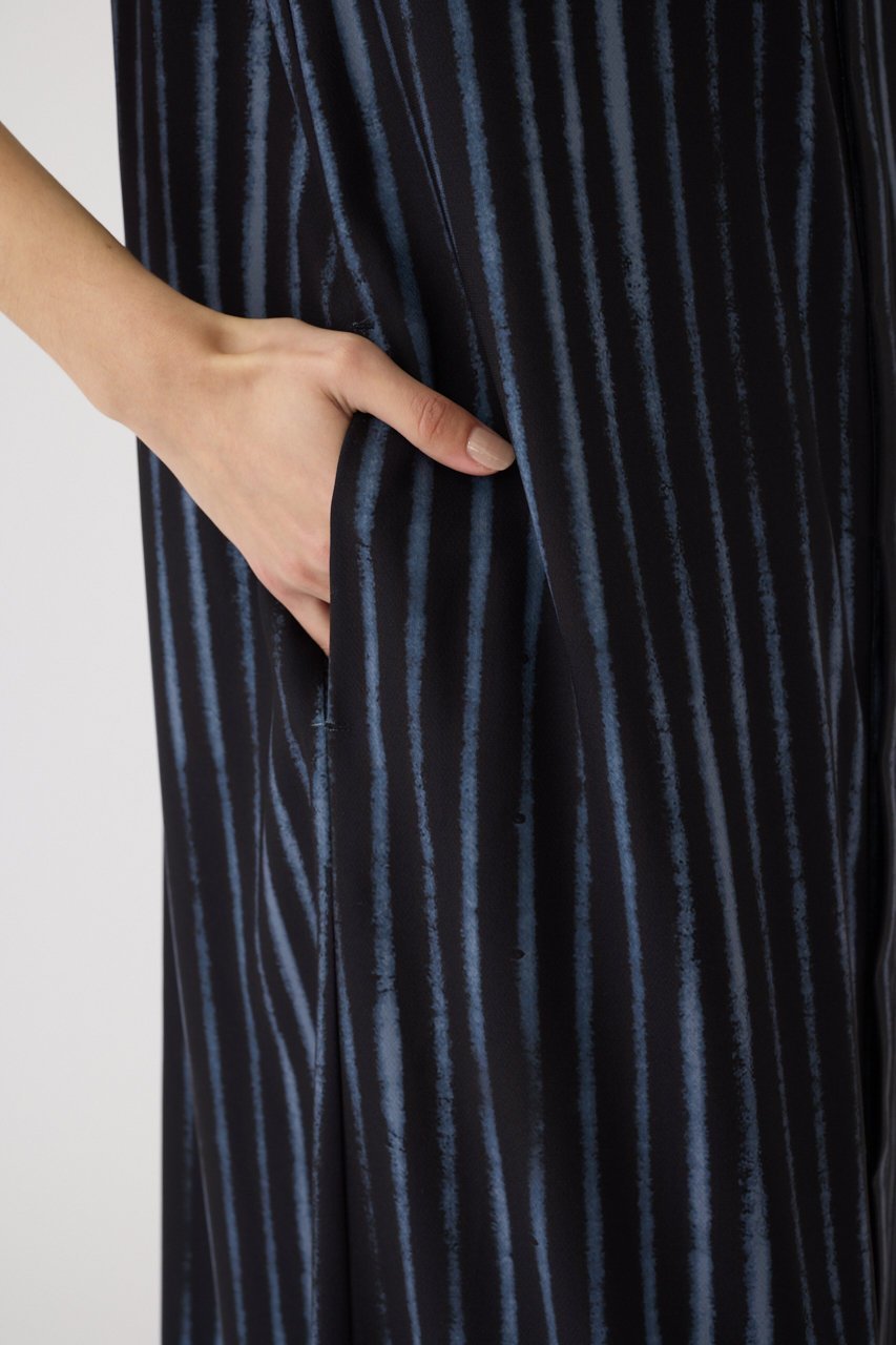 【リムアーク/RIM.ARK】のWave iron pattern OP/ワンピース 人気、トレンドファッション・服の通販 founy(ファニー) 　ファッション　Fashion　レディースファッション　Fashion for Women　ワンピース　Dresses　チュニック　Tunic Tops & Dresses　ストライプ　Stripe, Striped Pattern　チュニック　Tunic, Long Top　ノースリーブ　Sleeveless, No-Sleeve　プリント　Print, Printed Pattern　ロング　Long, Long-Length　other-8|ID: prp329100004899033 ipo3291000000036652598