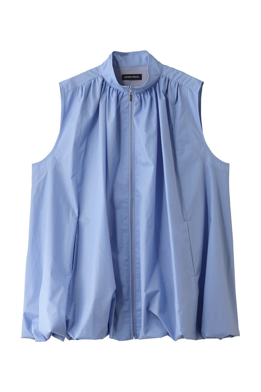 【メゾンスペシャル/MAISON SPECIAL】のBalloon Silhouette Typewriter Tunic/バルーンタイプライターチュニック インテリア・キッズ・メンズ・レディースファッション・服の通販 founy(ファニー) ファッション Fashion レディースファッション Fashion for Women ワンピース Dresses チュニック Tunic Tops & Dresses キャミソール Camisole, Spaghetti Strap Top 軽量 Lightweight, Ultra Light シリコン Silicone, Silicone Material ジップ Zip, Zipper タイプライター Typewriter Fabric, Crisp Cotton チュニック Tunic, Long Top ハイネック High Neck, Mock Neck バルーン Balloon, Balloon Silhouette おすすめ Recommended / Our Picks エレガント 上品 Elegant BLU(ブルー)|ID: prp329100004899035 ipo3291000000036652615