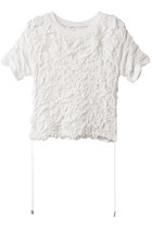 【メゾンスペシャル/MAISON SPECIAL】のShirring T-shirt/シャーリングTシャツ 人気、トレンドファッション・服の通販 founy(ファニー) ファッション Fashion レディースファッション Fashion for Women トップス・カットソー Cut & Sew Tops シャツ・ブラウス・オフィスカジュアル Elegant Blouses & Button-Ups ロングTシャツ・Tシャツ Longline T-Shirts & Tees カットソー・ベーシックTシャツ Cut-and-Sewn Tops / Stretch Tees & Basics シアー Sheer, See-Through シャーリング Shirring, Ruched ショート Short, Short Length スピンドル Spindle, Drawcord スリーブ Sleeve, Long Sleeve / Short Sleeve セットアップ Set-Up, Coordinated Outfit thumbnail WHT(ホワイト)|ID: prp329100004899053 ipo3291000000036652794