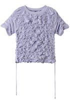 【メゾンスペシャル/MAISON SPECIAL】のShirring T-shirt/シャーリングTシャツ 人気、トレンドファッション・服の通販 founy(ファニー) ファッション Fashion レディースファッション Fashion for Women トップス・カットソー Cut & Sew Tops シャツ・ブラウス・オフィスカジュアル Elegant Blouses & Button-Ups ロングTシャツ・Tシャツ Longline T-Shirts & Tees カットソー・ベーシックTシャツ Cut-and-Sewn Tops / Stretch Tees & Basics シアー Sheer, See-Through シャーリング Shirring, Ruched ショート Short, Short Length スピンドル Spindle, Drawcord スリーブ Sleeve, Long Sleeve / Short Sleeve セットアップ Set-Up, Coordinated Outfit thumbnail PPL(パープル)|ID: prp329100004899053 ipo3291000000036652795