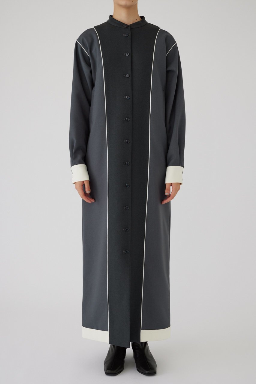 【リムアーク/RIM.ARK】のInside out detail OP/ワンピース インテリア・キッズ・メンズ・レディースファッション・服の通販 founy(ファニー) 　ファッション　Fashion　レディースファッション　Fashion for Women　ワンピース　Dresses　チュニック　Tunic Tops & Dresses　チュニック　Tunic, Long Top　ハイネック　High Neck, Mock Neck　ベスト　Vest, Waistcoat　リュクス　Luxury, Elegant, High-End, Chic　ロング　Long, Long-Length　冬　Winter / This Winter　チャコールグレー|ID: prp329100004899055 ipo3291000000036652815