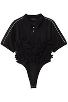 【メゾンスペシャル/MAISON SPECIAL】のRibbon Polo Bodysuit/リボンポロボディスーツ 人気、トレンドファッション・服の通販 founy(ファニー) ファッション Fashion レディースファッション Fashion for Women トップス・カットソー Cut & Sew Tops シャツ・ブラウス・オフィスカジュアル Elegant Blouses & Button-Ups ロングTシャツ・Tシャツ Longline T-Shirts & Tees カットソー・ベーシックTシャツ Cut-and-Sewn Tops / Stretch Tees & Basics カットソー Cut and Sewn Top ショート Short, Short Length スポーティ Sporty, Casual Athletic スリーブ Sleeve, Long Sleeve / Short Sleeve セパレート Separate, Two-Piece ビスチェ Bustier, Corset Top ポロシャツ Polo Shirt, Collared Tee リボン Ribbon, Bow 夏 Summer thumbnail BLK(ブラック)|ID: prp329100004899057 ipo3291000000036652854