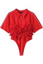 【メゾンスペシャル/MAISON SPECIAL】のRibbon Polo Bodysuit/リボンポロボディスーツ 人気、トレンドファッション・服の通販 founy(ファニー) ファッション Fashion レディースファッション Fashion for Women トップス・カットソー Cut & Sew Tops シャツ・ブラウス・オフィスカジュアル Elegant Blouses & Button-Ups ロングTシャツ・Tシャツ Longline T-Shirts & Tees カットソー・ベーシックTシャツ Cut-and-Sewn Tops / Stretch Tees & Basics カットソー Cut and Sewn Top ショート Short, Short Length スポーティ Sporty, Casual Athletic スリーブ Sleeve, Long Sleeve / Short Sleeve セパレート Separate, Two-Piece ビスチェ Bustier, Corset Top ポロシャツ Polo Shirt, Collared Tee リボン Ribbon, Bow 夏 Summer thumbnail RED(レッド)|ID: prp329100004899057 ipo3291000000036652856