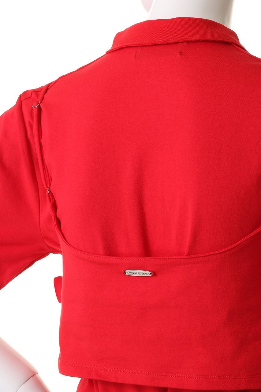 【メゾンスペシャル/MAISON SPECIAL】のRibbon Polo Bodysuit/リボンポロボディスーツ 人気、トレンドファッション・服の通販 founy(ファニー) 　ファッション　Fashion　レディースファッション　Fashion for Women　トップス・カットソー　Cut & Sew Tops　シャツ・ブラウス・オフィスカジュアル　Elegant Blouses & Button-Ups　ロングTシャツ・Tシャツ　Longline T-Shirts & Tees　カットソー・ベーシックTシャツ　Cut-and-Sewn Tops / Stretch Tees & Basics　カットソー　Cut and Sewn Top　ショート　Short, Short Length　スポーティ　Sporty, Casual Athletic　スリーブ　Sleeve, Long Sleeve / Short Sleeve　セパレート　Separate, Two-Piece　ビスチェ　Bustier, Corset Top　ポロシャツ　Polo Shirt, Collared Tee　リボン　Ribbon, Bow　夏　Summer　other-6|ID: prp329100004899057 ipo3291000000036652861