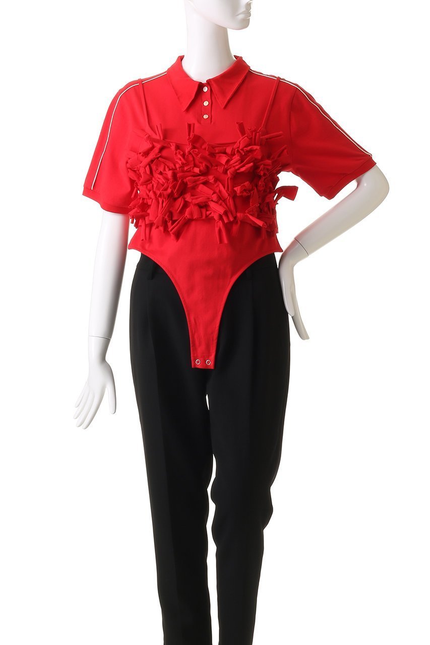 【メゾンスペシャル/MAISON SPECIAL】のRibbon Polo Bodysuit/リボンポロボディスーツ 人気、トレンドファッション・服の通販 founy(ファニー) 　ファッション　Fashion　レディースファッション　Fashion for Women　トップス・カットソー　Cut & Sew Tops　シャツ・ブラウス・オフィスカジュアル　Elegant Blouses & Button-Ups　ロングTシャツ・Tシャツ　Longline T-Shirts & Tees　カットソー・ベーシックTシャツ　Cut-and-Sewn Tops / Stretch Tees & Basics　カットソー　Cut and Sewn Top　ショート　Short, Short Length　スポーティ　Sporty, Casual Athletic　スリーブ　Sleeve, Long Sleeve / Short Sleeve　セパレート　Separate, Two-Piece　ビスチェ　Bustier, Corset Top　ポロシャツ　Polo Shirt, Collared Tee　リボン　Ribbon, Bow　夏　Summer　other-7|ID: prp329100004899057 ipo3291000000036652862