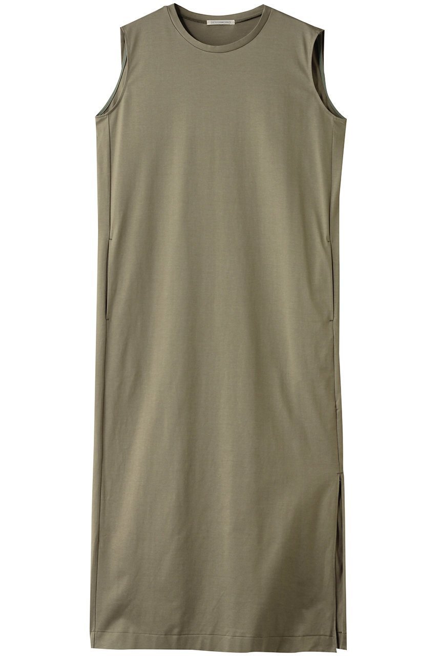 【デザイン ワークス/DESIGN WORKS】のサイドスリットジャージーワンピース インテリア・キッズ・メンズ・レディースファッション・服の通販 founy(ファニー) ファッション Fashion レディースファッション Fashion for Women ワンピース Dresses チュニック Tunic Tops & Dresses シンプル Simple, Minimal ストレート Straight, Straight Cut スリット Slit, Slit Detail チュニック Tunic, Long Top リゾート Resort, Vacation Style ロング Long, Long-Length 夏 Summer 春 Spring S/S・春夏 SS, Spring/Summer, Warm Season カーキ|ID: prp329100004899060 ipo3291000000036652891