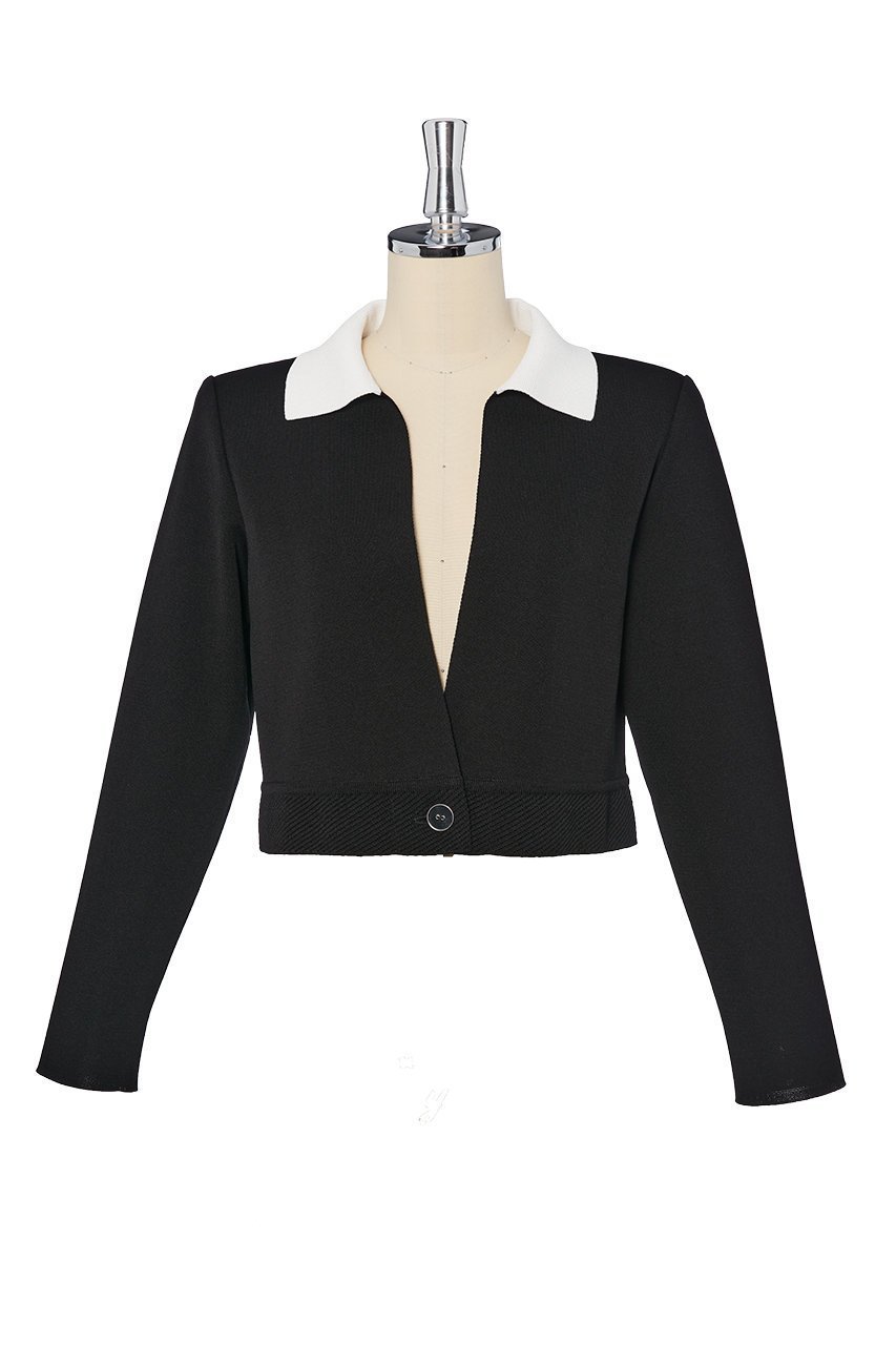 【デイジーリン/DAISY LIN】のUpper Class Cardigan インテリア・キッズ・メンズ・レディースファッション・服の通販 founy(ファニー) 　ファッション　Fashion　レディースファッション　Fashion for Women　トップス・カットソー　Cut & Sew Tops　カーディガン・羽織り　Layered Style Cardigans　シャツ・ブラウス・オフィスカジュアル　Elegant Blouses & Button-Ups　ロングTシャツ・Tシャツ　Longline T-Shirts & Tees　カットソー・ベーシックTシャツ　Cut-and-Sewn Tops / Stretch Tees & Basics　ウォッシャブル　Machine Washable　カーディガン　Cardigan, Knitwear　シンプル　Simple, Minimal　ジャケット　Jacket, Outerwear　バランス　Balance, Style Balance　ピーチ　Peach, Soft Touch　ブラック×ホワイト|ID: prp329100004899065 ipo3291000000036652937