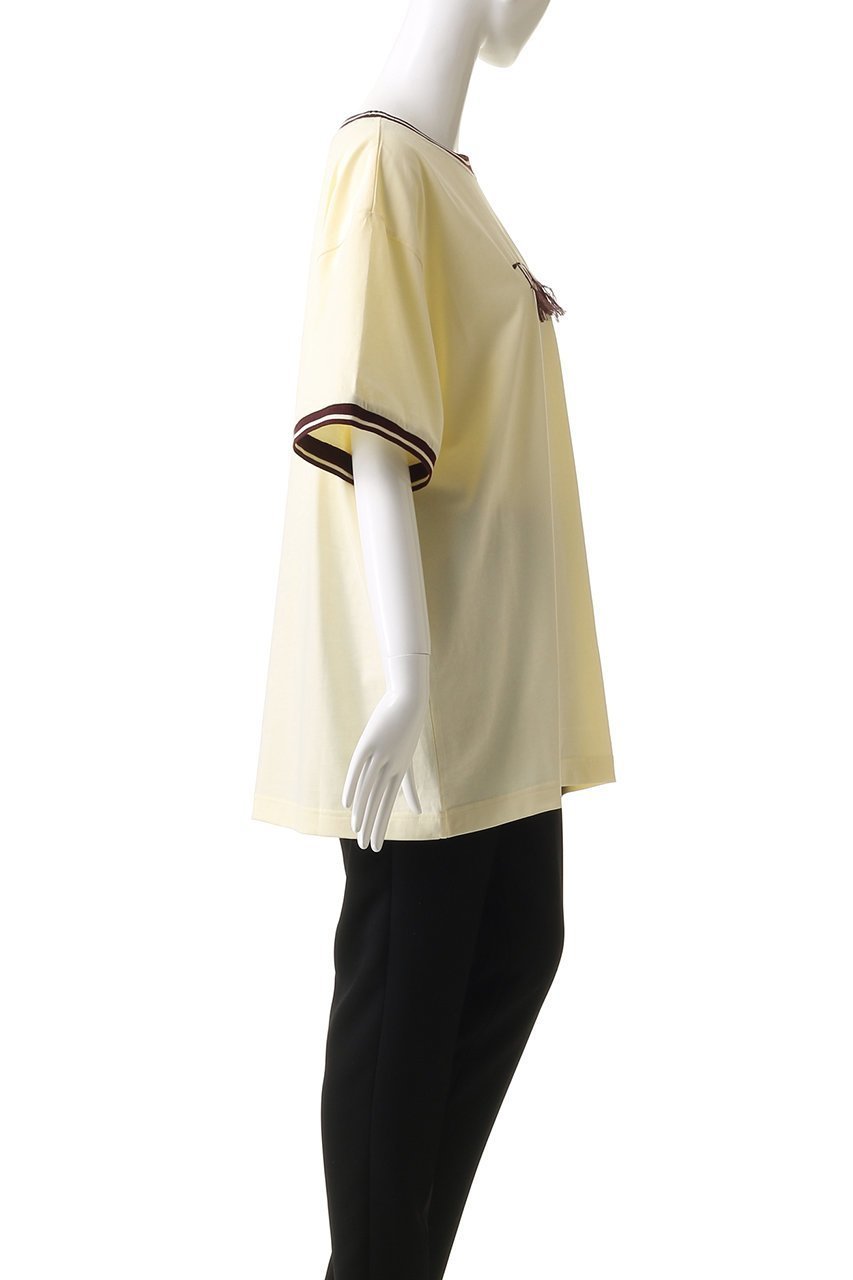 【メゾンスペシャル/MAISON SPECIAL】のFringe Embroidery Big Ringer T-shirt/フリンジエンブロイダリービッグリンガーTEE 人気、トレンドファッション・服の通販 founy(ファニー) 　ファッション　Fashion　レディースファッション　Fashion for Women　トップス・カットソー　Cut & Sew Tops　シャツ・ブラウス・オフィスカジュアル　Elegant Blouses & Button-Ups　ロングTシャツ・Tシャツ　Longline T-Shirts & Tees　カットソー・ベーシックTシャツ　Cut-and-Sewn Tops / Stretch Tees & Basics　秋　Autumn　カットソー　Cut and Sewn Top　ショート　Short, Short Length　シンプル　Simple, Minimal　スリーブ　Sleeve, Long Sleeve / Short Sleeve　フリンジ　Fringe, Tassel　ロング　Long, Long-Length　夏　Summer　エレガント 上品　Elegant　other-3|ID: prp329100004899067 ipo3291000000036652953