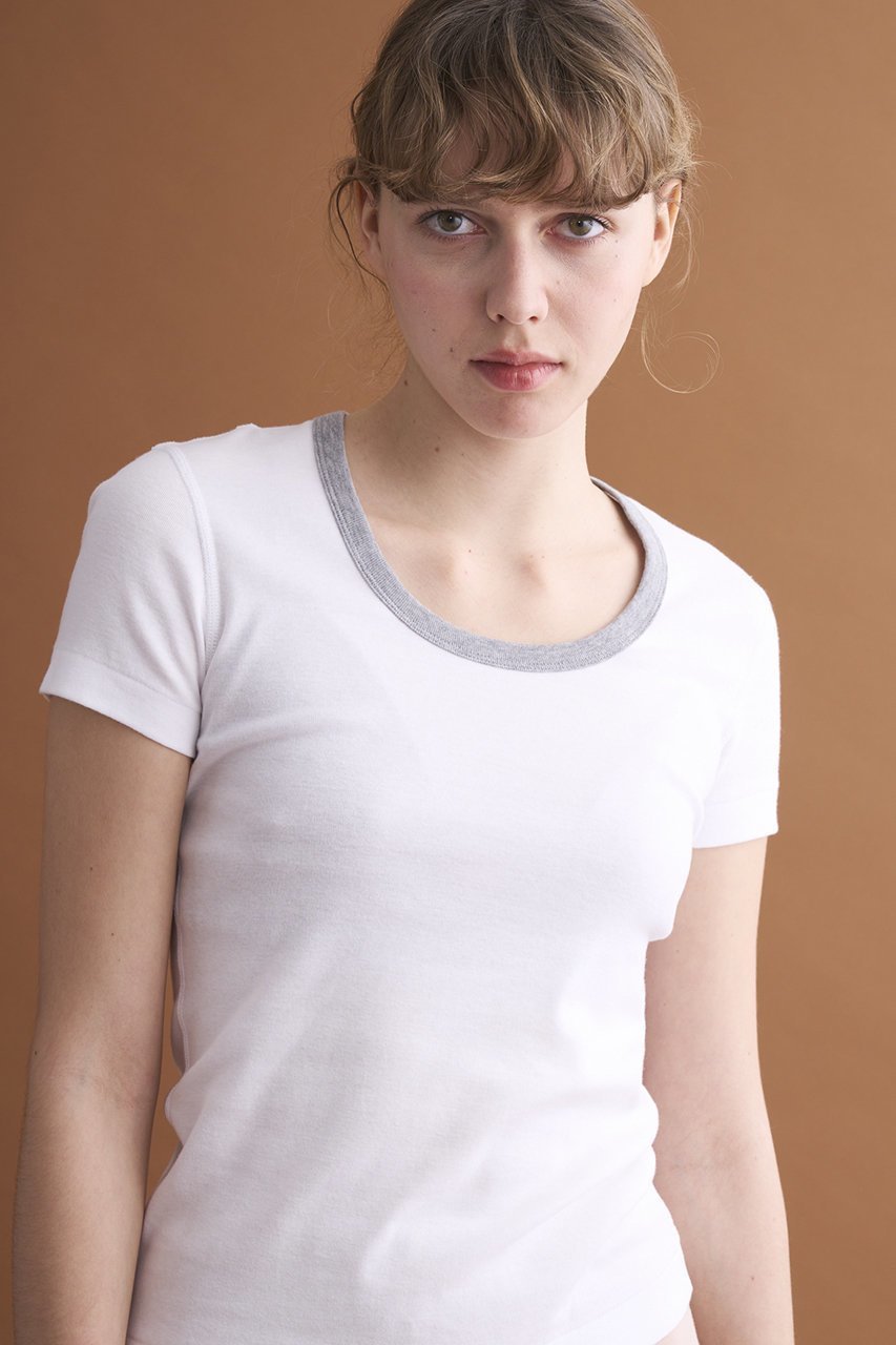 【スリー ドッツ/three dots】のリンガー ジェシカ カットソー 人気、トレンドファッション・服の通販 founy(ファニー) 　ファッション　Fashion　レディースファッション　Fashion for Women　トップス・カットソー　Cut & Sew Tops　シャツ・ブラウス・オフィスカジュアル　Elegant Blouses & Button-Ups　ロングTシャツ・Tシャツ　Longline T-Shirts & Tees　カットソー・ベーシックTシャツ　Cut-and-Sewn Tops / Stretch Tees & Basics　おすすめ　Recommended / Our Picks　インナー　Innerwear　カットソー　Cut and Sewn Top　ショート　Short, Short Length　シンプル　Simple, Minimal　スリーブ　Sleeve, Long Sleeve / Short Sleeve　バランス　Balance, Style Balance　フィット　Fit, Slim Fit　other-8|ID: prp329100004899073 ipo3291000000036653072