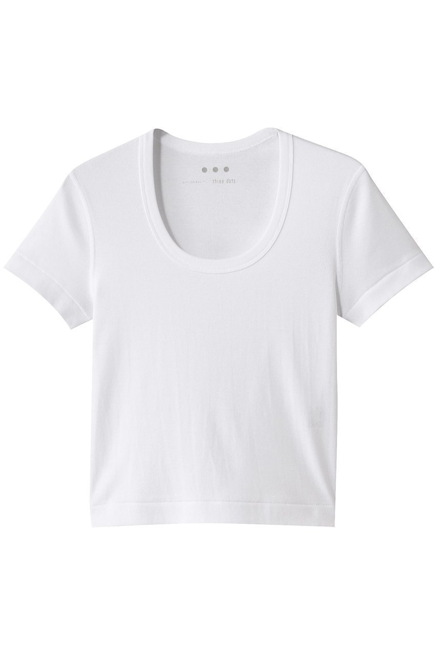 【スリー ドッツ/three dots】のクロップド ジェシカ カットソー インテリア・キッズ・メンズ・レディースファッション・服の通販 founy(ファウニー) 　ファッション　Fashion　レディースファッション　Fashion for Women　トップス・カットソー　Cut & Sew Tops　シャツ・ブラウス・オフィスカジュアル　Elegant Blouses & Button-Ups　ロングTシャツ・Tシャツ　Longline T-Shirts & Tees　カットソー・ベーシックTシャツ　Cut-and-Sewn Tops / Stretch Tees & Basics　おすすめ　Recommended / Our Picks　インナー　Innerwear　カットソー　Cut and Sewn Top　クロップド　Cropped, Short Length　コンパクト　Compact, Small Size　ショート　Short, Short Length　シンプル　Simple, Minimal　スリーブ　Sleeve, Long Sleeve / Short Sleeve　トレンド　Trend, Trending Now　バランス　Balance, Style Balance　ベーシック　Basic, Essential　リラックス　Relax, Relaxed Fit　ホワイト|ID: prp329100004899074 ipo3291000000036653074
