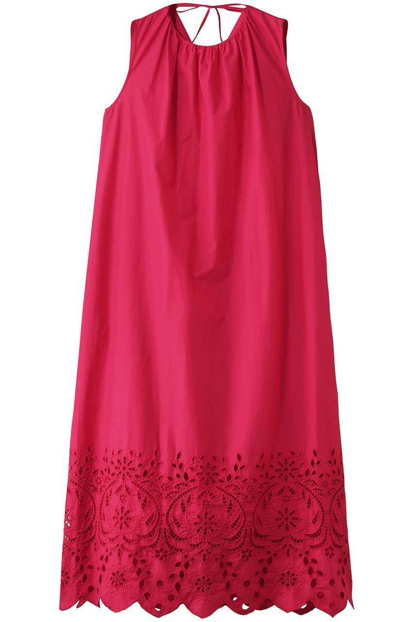 【スリー ドッツ/three dots】のトロピカル レースドレス インテリア・キッズ・メンズ・レディースファッション・服の通販 founy(ファニー) 　ファッション　Fashion　レディースファッション　Fashion for Women　ワンピース　Dresses　フォーマル・パーティードレス・結婚式用ドレス　Elegant & Casual Dresses　チュニック　Tunic Tops & Dresses　エレガント 上品　Elegant　ギャザー　Gathered, Ruffled　スカラップ　Scallop, Scalloped Edge　チュニック　Tunic, Long Top　ドレス　Dress, One-Piece　レース　Lace, Lace Fabric　ロング　Long, Long-Length　夏　Summer　春　Spring　S/S・春夏　SS, Spring/Summer, Warm Season　ブーゲンビリア|ID: prp329100004899075 ipo3291000000036653093