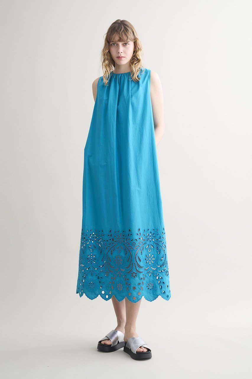 【スリー ドッツ/three dots】のトロピカル レースドレス 人気、トレンドファッション・服の通販 founy(ファニー) 　ファッション　Fashion　レディースファッション　Fashion for Women　ワンピース　Dresses　フォーマル・パーティードレス・結婚式用ドレス　Elegant & Casual Dresses　チュニック　Tunic Tops & Dresses　エレガント 上品　Elegant　ギャザー　Gathered, Ruffled　スカラップ　Scallop, Scalloped Edge　チュニック　Tunic, Long Top　ドレス　Dress, One-Piece　レース　Lace, Lace Fabric　ロング　Long, Long-Length　夏　Summer　春　Spring　S/S・春夏　SS, Spring/Summer, Warm Season　other-8|ID: prp329100004899075 ipo3291000000036653101