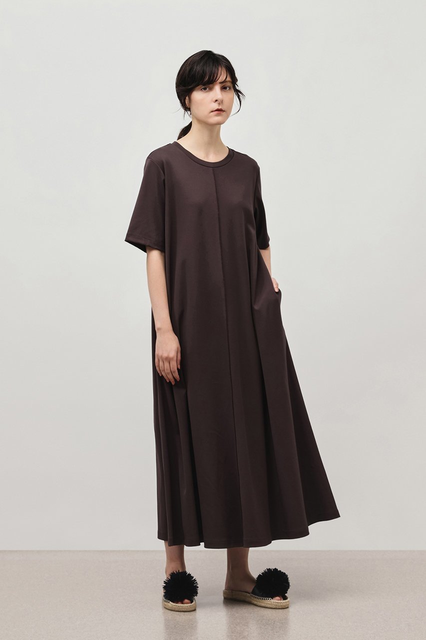 【デパリエ/DEPAREILLE】のスムースジャージーショートスリーブドレス 人気、トレンドファッション・服の通販 founy(ファニー) ファッション Fashion レディースファッション Fashion for Women ワンピース Dresses フォーマル・パーティードレス・結婚式用ドレス Elegant & Casual Dresses チュニック Tunic Tops & Dresses チュニック Tunic, Long Top フレア Flare, Flared ロング Long, Long-Length other-6|ID: prp329100004899077 ipo3291000000036653132