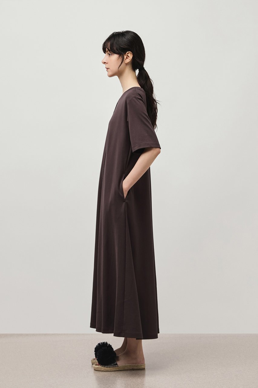 【デパリエ/DEPAREILLE】のスムースジャージーショートスリーブドレス 人気、トレンドファッション・服の通販 founy(ファニー) ファッション Fashion レディースファッション Fashion for Women ワンピース Dresses フォーマル・パーティードレス・結婚式用ドレス Elegant & Casual Dresses チュニック Tunic Tops & Dresses チュニック Tunic, Long Top フレア Flare, Flared ロング Long, Long-Length other-7|ID: prp329100004899077 ipo3291000000036653133