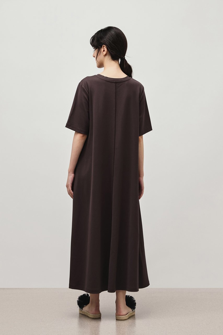 【デパリエ/DEPAREILLE】のスムースジャージーショートスリーブドレス 人気、トレンドファッション・服の通販 founy(ファニー) ファッション Fashion レディースファッション Fashion for Women ワンピース Dresses フォーマル・パーティードレス・結婚式用ドレス Elegant & Casual Dresses チュニック Tunic Tops & Dresses チュニック Tunic, Long Top フレア Flare, Flared ロング Long, Long-Length other-8|ID: prp329100004899077 ipo3291000000036653134