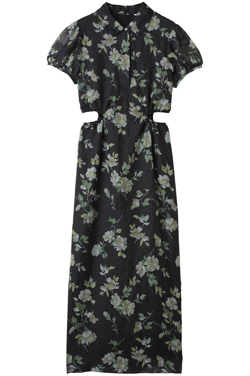 【クラネ/CLANE】のSHEER FLOWER MINI PUFF ONEPIECE/ワンピース インテリア・キッズ・メンズ・レディースファッション・服の通販 founy(ファニー) 　ファッション　Fashion　レディースファッション　Fashion for Women　ワンピース　Dresses　チュニック　Tunic Tops & Dresses　おすすめ　Recommended / Our Picks　オケージョン　Occasion Wear　シアー　Sheer, See-Through　チュニック　Tunic, Long Top　ロング　Long, Long-Length　夏　Summer　春　Spring　S/S・春夏　SS, Spring/Summer, Warm Season　BLACK|ID: prp329100004899083 ipo3291000000036653181